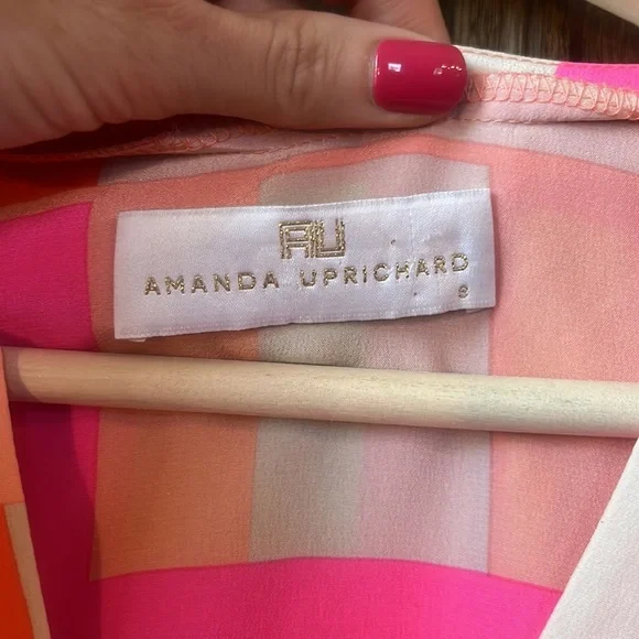 100 % silk blouse bright coral color excellent high low hem 3/4 length sleeve - Picture 4 of 10